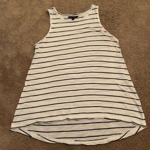 Striped black and white banana republic tank